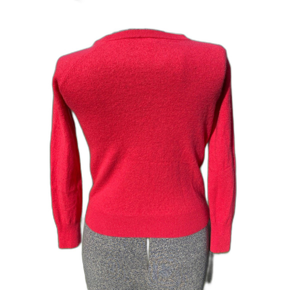 Halogen 100% Cashmere Cropped Felted Soft Cozy Fuzzy Fluffy Crew Neck Sweater M - Picture 2 of 6